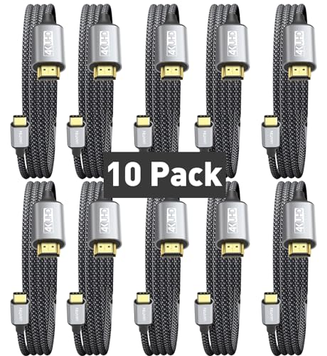 UANTIN USB C to HDMI Cable 3Ft for Home Office 4K High-Speed 10-Pack - size: 3FT, style: 10 Pack