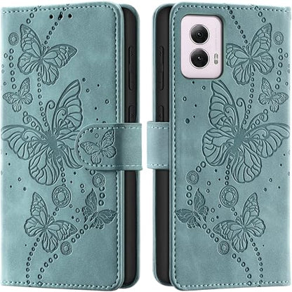 Case Wallet for Motorola Moto G Power 5G 2024, Light Green | RFID Blocking, 3 Card Holder Stand, Shockproof TPU Shell, PU Leather Magnetic Closure, 6.7-inch - color: Light Green