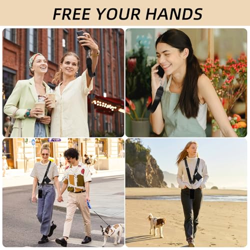 Cell Phone Lanyard Crossbody with Wallet, Versatile Clip and Go Phone Strap - color: M