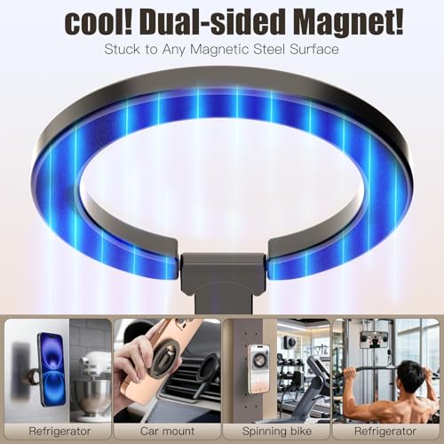Magnetic Phone Ring Grip for MagSafe Compatible with iPhone Samsung (Grey) - color: Grey