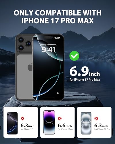 GIGIKISS Compatible for iPhone 17 Pro Max Privacy Screen Protector 6.9 inch, Anti Spy Anti Blue Light HD Tempered Glass Screen Protector Easy Installation, Case Friendly, 2 Pack Black - size: for iPhone 17ProMax 6.9 inch - Black
