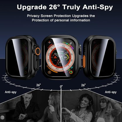 WSKEN for Apple Watch Ultra 3 / Ultra 2 Screen Protector - Privacy - color: Black