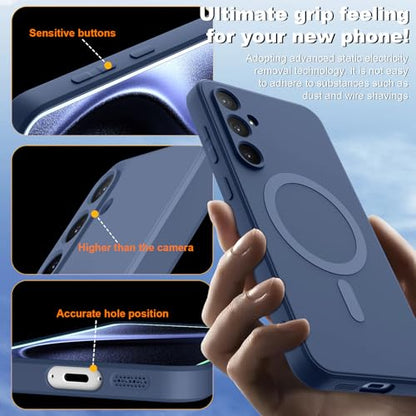 for Galaxy A15 5G Case,Magnetic,Wireless Charging,Slim Grey | Soft TPU Silicone Cover Phone Case for Samsung Galaxy A15 5G,Grey - color: Grey