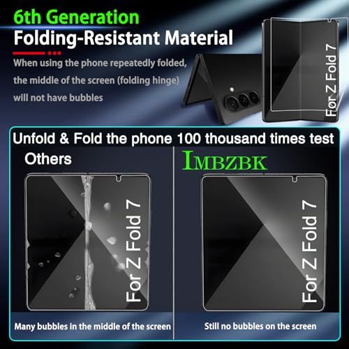 IMBZBK Privacy Screen Protector for Samsung Galaxy Z Fold 8 Ultra/Z Fold 7 - color: Z Fold 8 Ultra/ Fold 7-Black