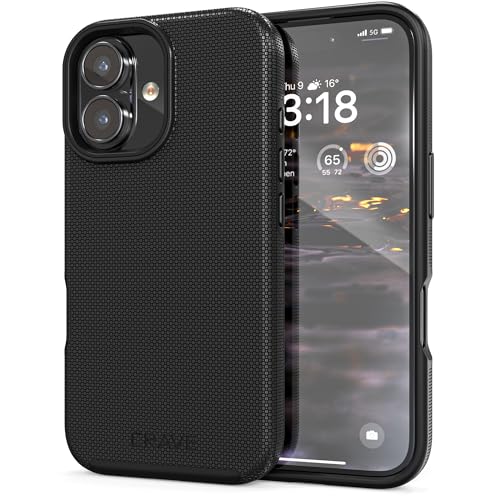Crave Dual Guard Compatible with iPhone 16 Case, Compatible with MagSafe Shockproof Protection Dual Layer Case for Apple iPhone 16 (6.1") - Black - color: Black