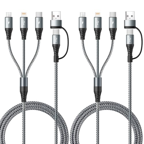 5 in 1 Multi Charging Cable, USB A/C Multiple Charging Cords for All Device