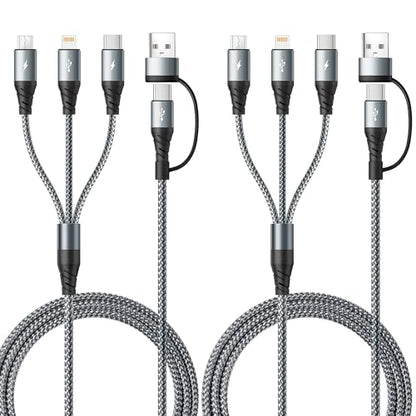5 in 1 Multi Charging Cable, USB A/C Multiple Charging Cords for All Device