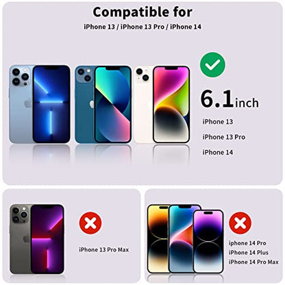 Fotbor for iPhone 16e/14/13/ 13 Pro Privacy Screen Protector, 2 Pack Privacy Screen, Anti Spy Tempered Glass Film with Easy to Install Kit, Accessories 6.1 Inch