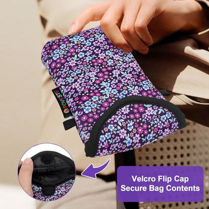 Flap Closure Secure Cell Phone Bag with Card Pocket for iPhone & Samsung - color: Garden World