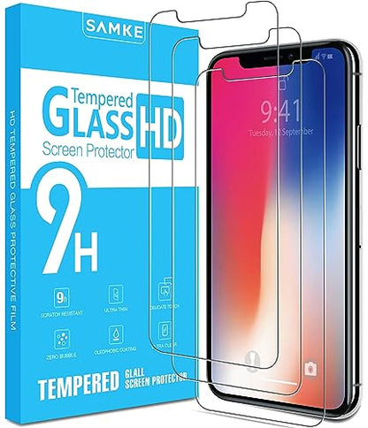 SAMKE 3-Pack Tempered Glass for iPhone XR、iPhone 11 Screen Protector, 6.1in - size: iPhone XR and iPhone 11 (6.1-inch)