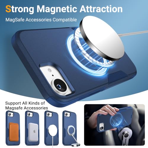 jaroco Magnetic for iPhone 17E/16E Case Heavy Duty Rugged Dual-Layer Blue - color: Blue, size: iPhone 17E/16E