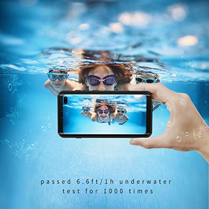 Lanhiem for Samsung Galaxy S10+ Plus Case, IP68 Waterproof Dustproof Case with Built-in Screen Protector, Rugged Full Body Shockproof Protective Cover for Galaxy S10 Plus (Black/Clear)