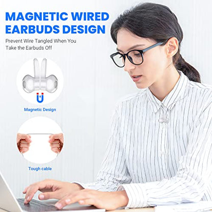 ASKUBSKU USB C Headphones for Google Pixel 11 10 9 Pro XL Fold 8 a 7, White - color: White