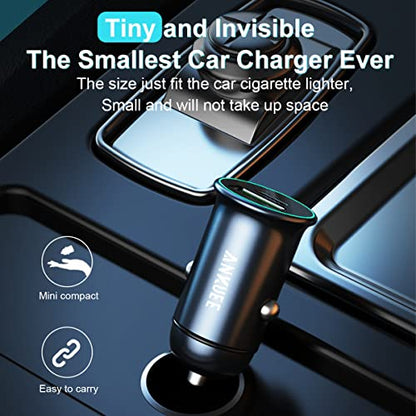 Ankuee USB-C Car Charger, PD 60W and QC3.0 30W