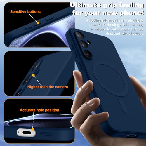for Galaxy A16 5G Case,Magnetic,Wireless Charging,Slim Blue - color: Blue