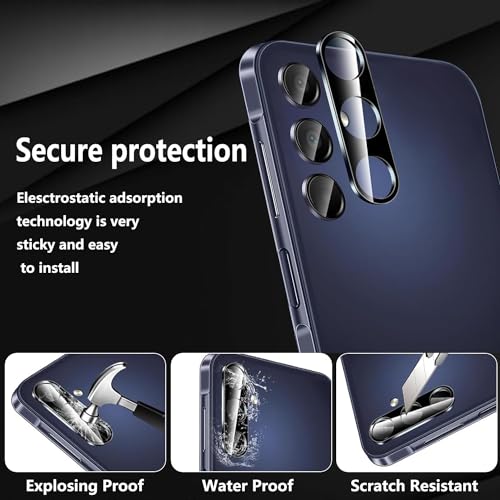 [2 +2 for Samsung Galaxy A25 5G Privacy Screen protector with careme les[Protect privacy][Scratch resistant][Anti Fingerprint][Bubble-Free][Easy installation] - size: Galaxy A25 2+2