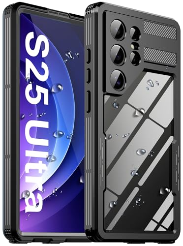for Samsung Galaxy S25 Ultra Waterproof Case, with Built-in Screen Protector Dustproof Shockproof Full Body Underwater Protective Phone Case Cover for Samsung Galaxy S25 Ultra 5G 6.9" (Black) - color: Black, size: Galaxy S25 Ultra 5G