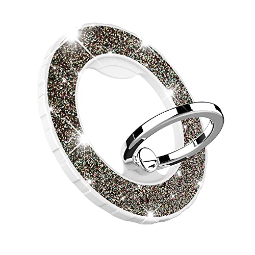 Magnetic Phone Ring Holder for magsafe, Glitter Magnetic Grip Compatible with iPhone 17 16 15 14 13 12 Pro max,Pro,Plus,Mini Mag Safe Pixel 10 Series,Adjustable Kickstand,Starlight - color: Glitter Starlight