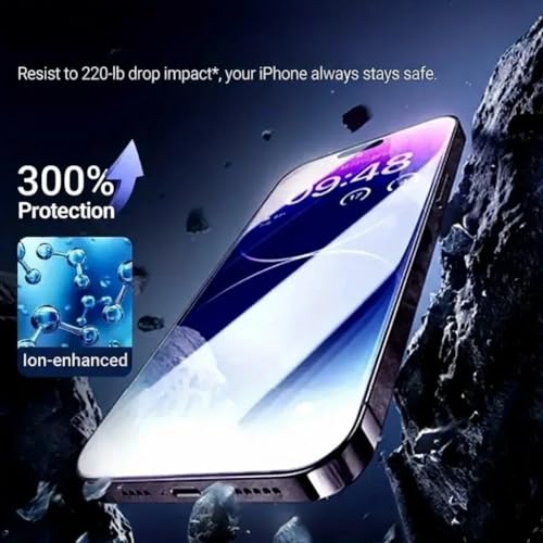 2 Pack Screen Protector for iPhone 17 6.3", [9H+ Tempered Glass] [Military-Grade Drop Protection][Easy Installation Frame] HD Clear, Anti-Scratch, Bubble Free