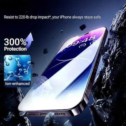 4 Pack Screen Protector for iPhone 13 Pro Max [6.7 inch] Display with 4 Pack Tempered Glass Camera Lens Protector,[9H Hardness]-HD Case Friendly
