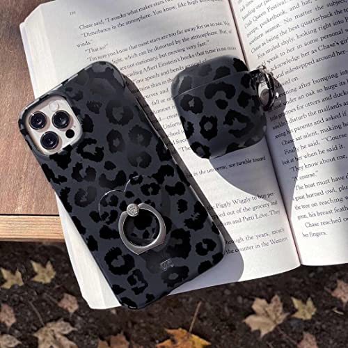 VELVET CAVIAR Cell Phone Ring Holder - Finger Ring & Stand - Improves Phone Grip Compatible with iPhone, Galaxy, Most Smartphones (Black Leopard) - color: Black Leopard