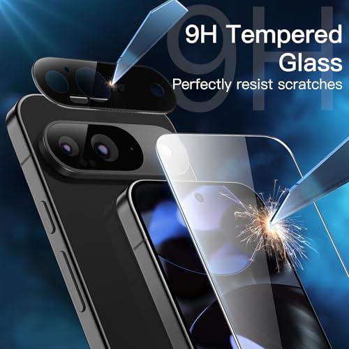 JETech Screen Protector for Google Pixel 9, 2+2 Pack - size: Pixel 9