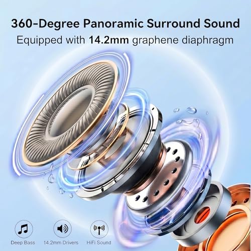 Open Ear Buds Bluetooth Headphones Stereo Sound Clear Calls Air-Conduction