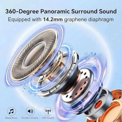 Open Ear Buds Bluetooth Headphones Stereo Sound Clear Calls Air-Conduction