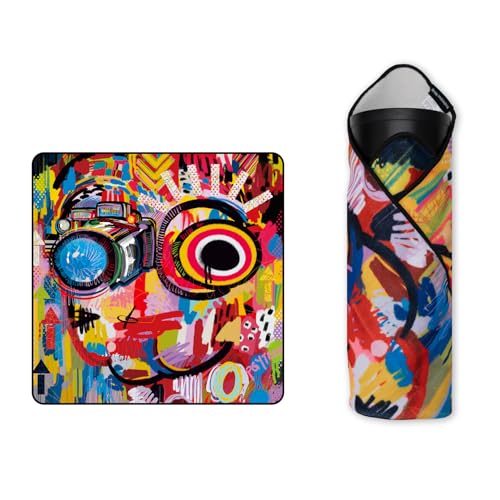 PGYTECH Camera Wrap Cloth, Lens Protective wrap Magic Self-Adhesive - color: Doodle, size: 17.7 x 17.7 inch