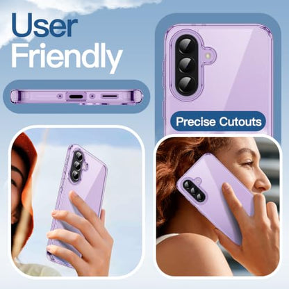 JETech Case for Samsung Galaxy A37 5G, Non-Yellowing Shockproof Bumper Protective Phone Cover, Anti-Scratch Hard PC Back (Lavender) - color: Lavender, size: Galaxy A37
