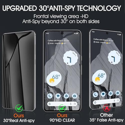 3 Pack TPU Privacy Screen Protector for Google Pixel 9A 6.3" - size: Google Pixel 9A