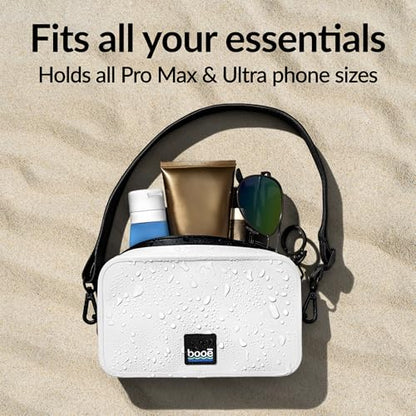 Booe Waterproof Belt Bag - Waterproof Fanny Pack - Sail White | 100% Waterproof Bag, IP67 Submersible, Airtight TRU Zip, Floats, Fits All Phones, Touchscreen-Friendly, Crossbody/Waist Pack - color: Sail White