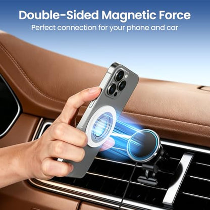 Magnetic Phone Ring Holder Grip Stand Dual Magnet Strong Magnetic Force - color: White