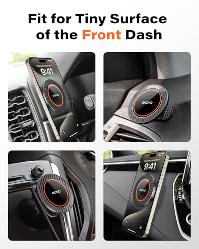 OQTIQ Magnetic Car Phone Mount Holder with 3M Adhesive,2 Pack - color: Orange-2 Pack