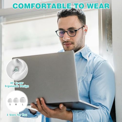ASKUBSKU Wired Earbuds 3.5mm Headphones for Chromebook Laptop PC, Green - color: Green