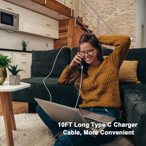 iPhone 17 16 15 Charger Fast Charging 10FT, 20W USB C Charger Block & Cable - color: White