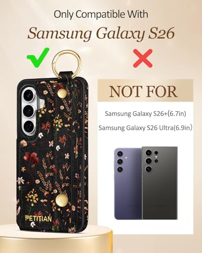 Petitian for Samsung Galaxy S26 Wallet Case, Growing Flower - color: Grow Flower, size: Samsung Galaxy S26