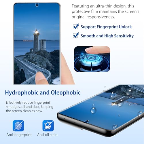 for Samsung Galaxy S21 Ultra Privacy Screen Protector, Anti-Spy Flexible TPU Film for S21 Ultra [2 Packs], Support Fingerprint Unlock, Positioning Tool, Full Coverage, Case Friendly, Self-healing, Compatible with S21 Ultra 5G (6.8 Inch) - size: Samsung Ga