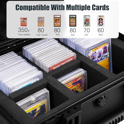 QINGUANG Graded Card Case Storage Box for PSA/CSG/CGC/BGS Collection - size: 3 Rows standard