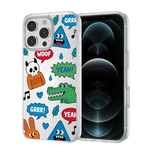 for iPhone 12 Pro Max Case, TPU, Drop Protect, Cartoon Sticker | Shockproof, Fade-resistant, Anti-yellow, Lens protection, Precise cutout, Slim grip, 24h Service, Fashion trends, Crocodile - color: Cartoon Sticker, size: iPhone 12 Pro Max