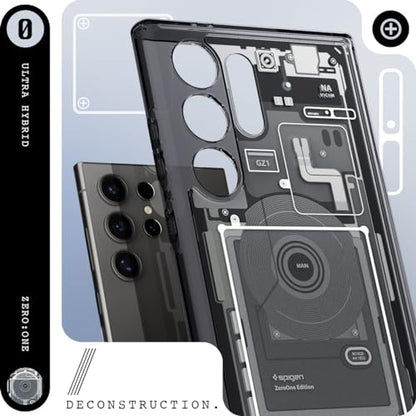 Spigen for Galaxy S24 Ultra Case, Ultra Hybrid [No Magnet Ring] [Anti-Yellowing] - Zero One - color: Zero One, size: Galaxy S24 Ultra