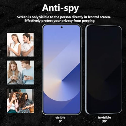 2 Pack for Samsung Galaxy Z Flip 7 FE/Flip 6 5G/5/4/3 Privacy Screen Protector. Anti Scratch, Self-Healing, Anti Spy Flexible TPU Film NOT Tempered Glass - size: for Z Flip 7 FE/Flip 6 5G/5/4/3