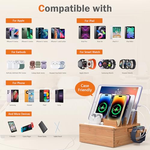 Pezin & Hulin Desktop USB Charging Station with Power Charger & Cables - color: #1 (Dock+Cables+Adaptor)