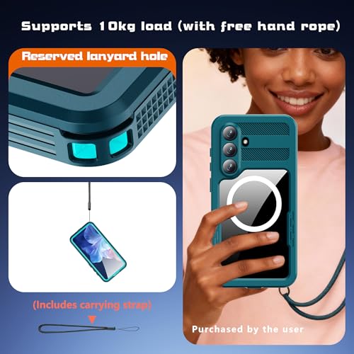 Waterproof Phone Case for Samsung Galaxy S26 Plus Protective Teal - color: Teal, size: Samsung Galaxy S26 Plus
