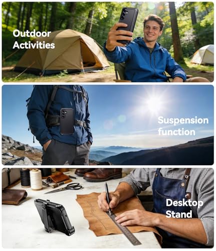 DUEDUE for Samsung Galaxy S25 Case, Phone Case for Samsung S25 with Belt Clip Holster Shockproof 3-Layer Heavy Duty Full Body Protective Rugged Phone Cases Cover for Galaxy S25 6.2", Black - size: for Samsung S25 6.2"