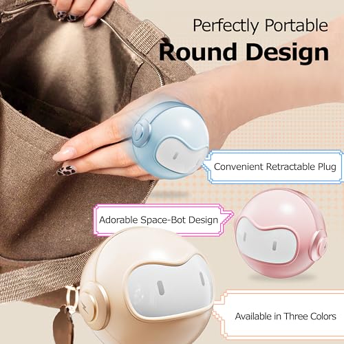 Cute 30W USB C Night Light Wall Charger Space Bot GaN Fast PD Charging Block - Touch Dimmable LED Lamp Power Adapter for iPhone 16, 15 Pro Max, Galaxy S24, iPad, MacBook Air (Beige) - color: Beige