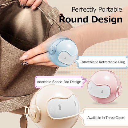 Cute 30W USB C Night Light Wall Charger Space Bot GaN Fast PD Charging Block - Touch Dimmable LED Lamp Power Adapter for iPhone 16, 15 Pro Max, Galaxy S24, iPad, MacBook Air (Beige) - color: Beige