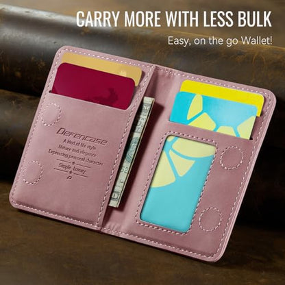 Defencase for Magsafe Wallet Magnetic Card Holder RFID Blocking, Rose Pink - color: Elegant Rose Pink