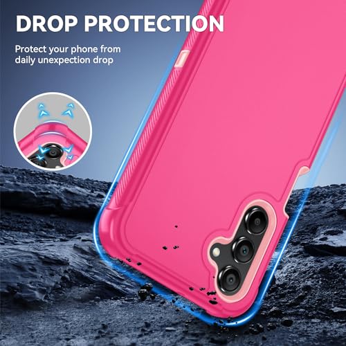 for Samsung Galaxy A16 5G Case : 3-Layer Shockproof Phone Cover with HD Screen Protector,Hybrid Protective Military-Grade Drop Protection for Galaxy A16 5G Phone Case (Pink/Rose Gold) - color: Pink/Rose Gold