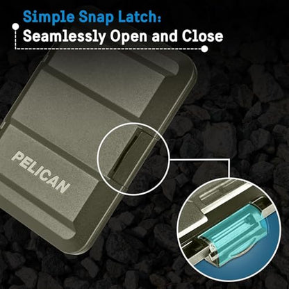 Pelican MagSafe Wallet for iPhone - Slim Magnetic Phone Wallet - OD Green | Heavy Duty MIL-STD Snap-On Magnetic Card Holder - Detachable Hard MagSafe Wallet for iPhone 17 Pro Max/16/15/14/13/Pixel 10 - color: Green, style: Protector